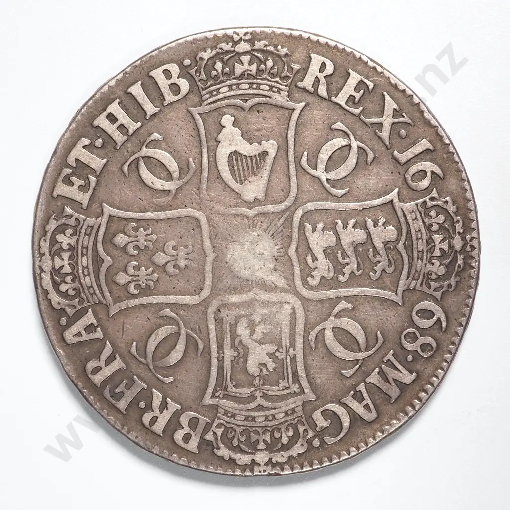 1668 United Kingdom Charles II Half Crown  Image 1++