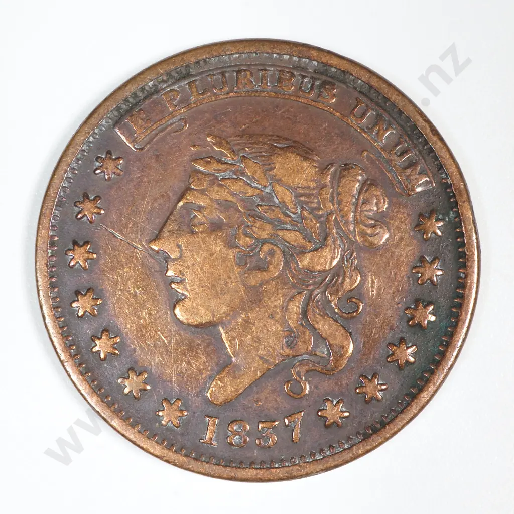 1837 United States of Amercia Hard Time Token - Millions for Defence Not Once Cent for Tribute Image 1++
