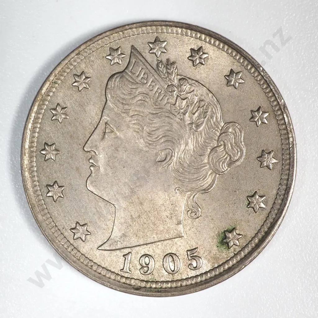 1905 U.S.A. Liberty Nickle - Nice Coin w Small Obverse Blemish  Image 1++