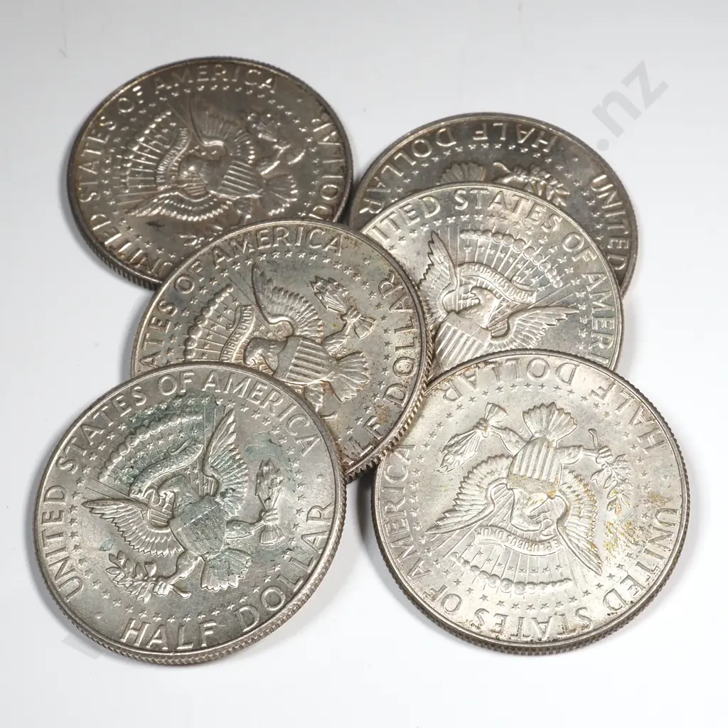 Six United States of America 40% Half Dollars  Image 1++