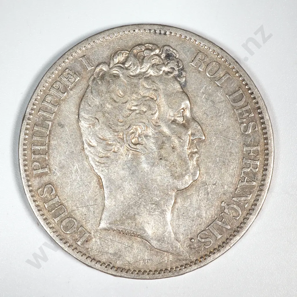 1830 A France 5 Franc Silver Coin - Without Relief Edge  Image 1++