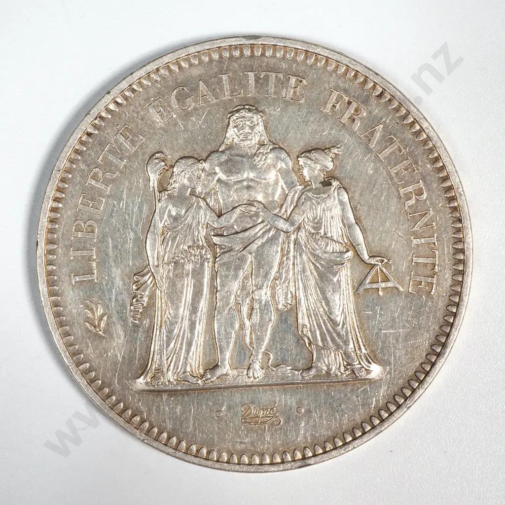 1975 France Fifty Francs - 90% SIlver Image 1++