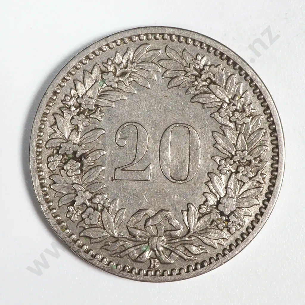 1898 Switzerland 20 Rappen - Scarce Coin  Image 1++