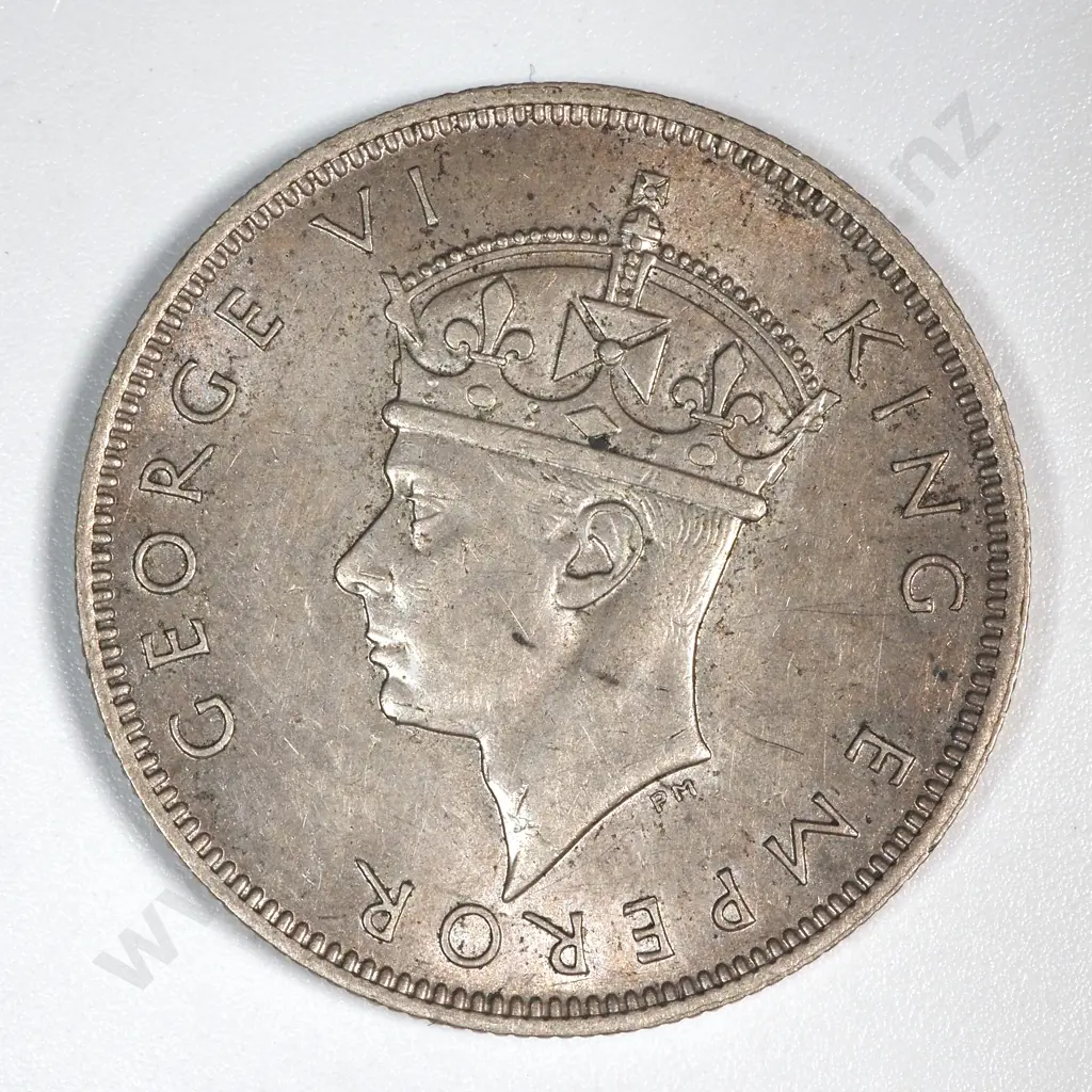 1941 Fiji Florin - Scarce Coin 20,000 Mintage - Good Condition w a Few Bag Marks  Image 1++
