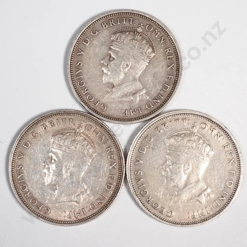 Three 1927 Australia Florins  Image 1++