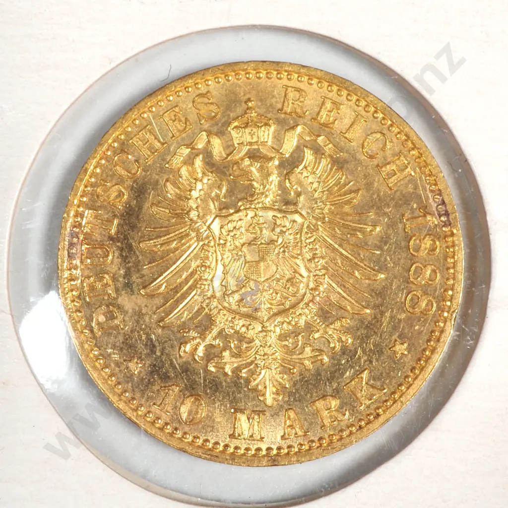 1888a Prussia 10 Mark Gold Coin  Image 1++