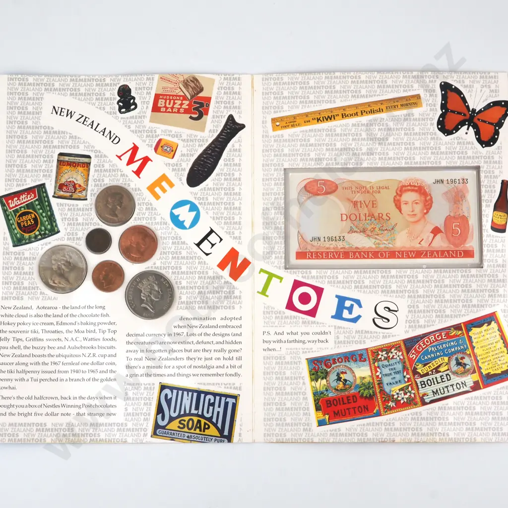 New Zealand Mementoes Coin & Banknote Commemorative Set  Image 1++