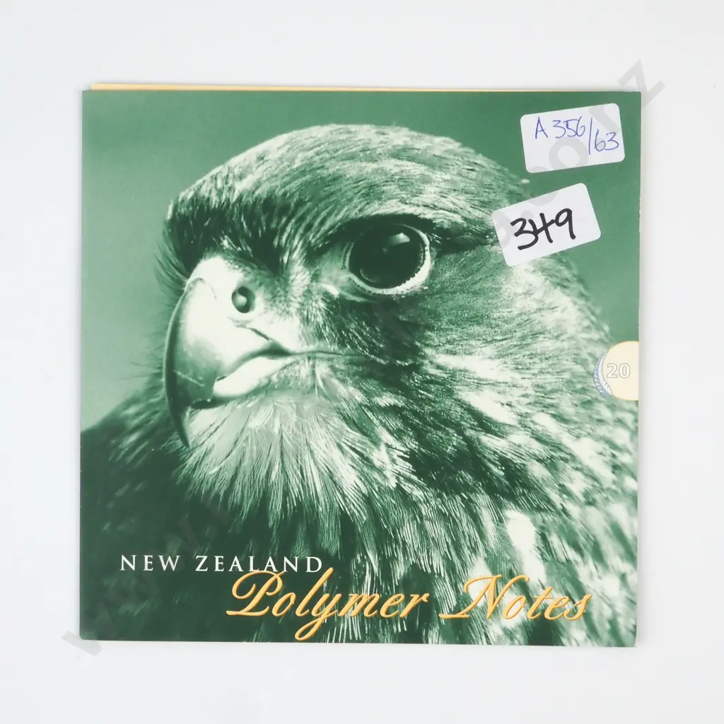 1999 New Zealand Uncut Pair of $20 Brash Banknotes in Presentation Folder Image 1++