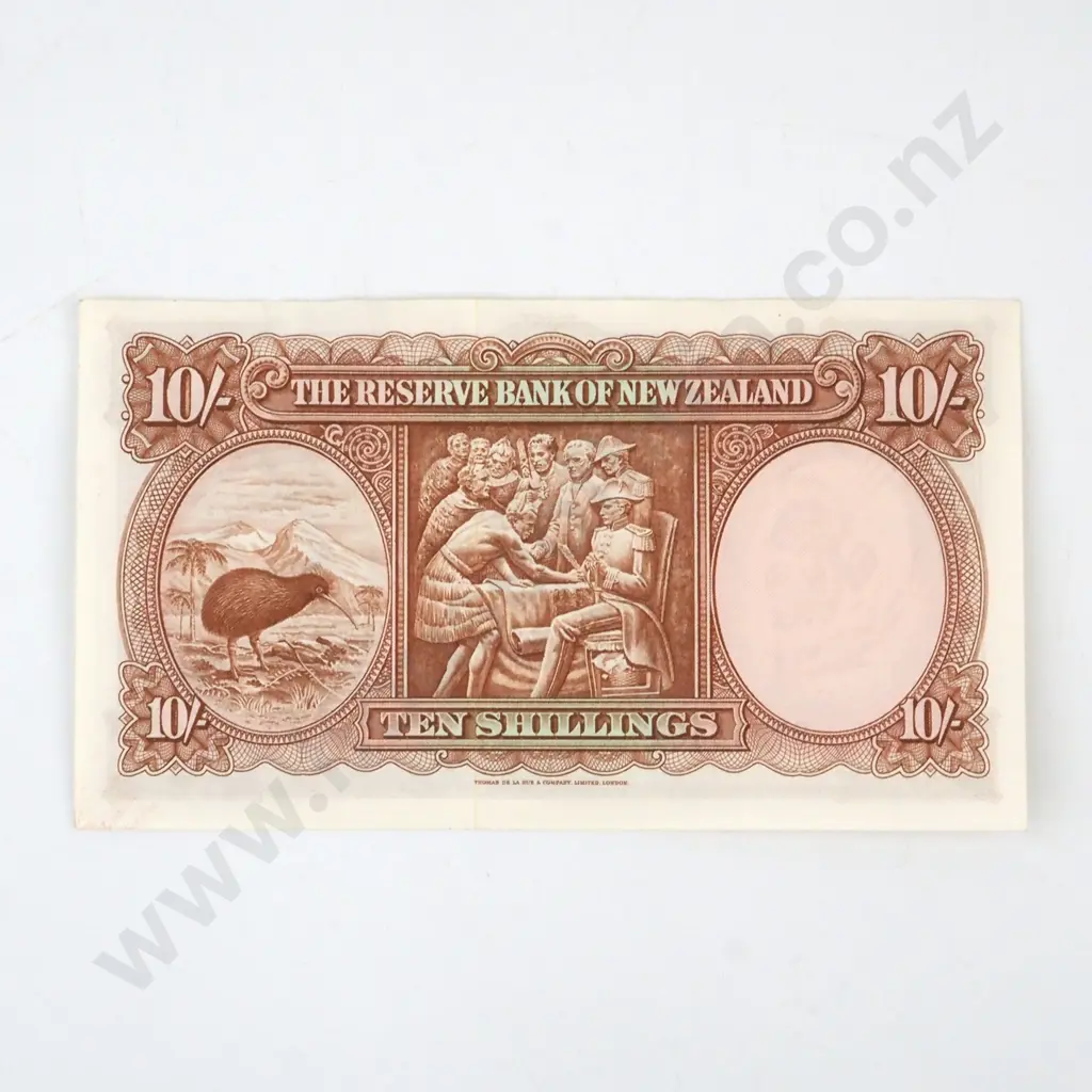 New Zealand 10 Shilling Fleming Banknote - AUNC Image 1++