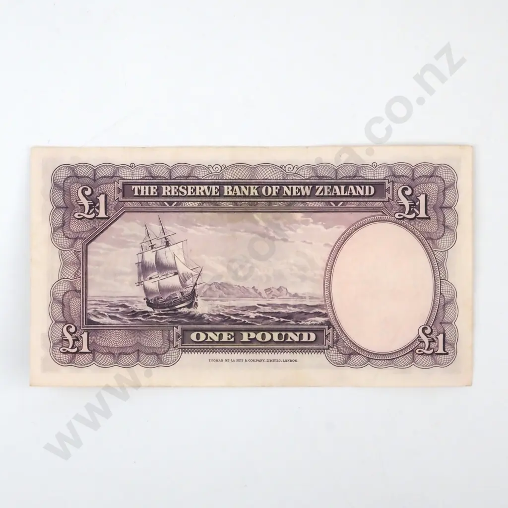 New Zealand One Pound Hanna Banknote  Image 1++