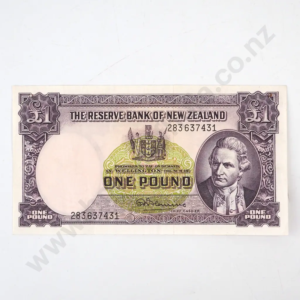 New Zealand One Pound Fleming Banknote  Image 1++