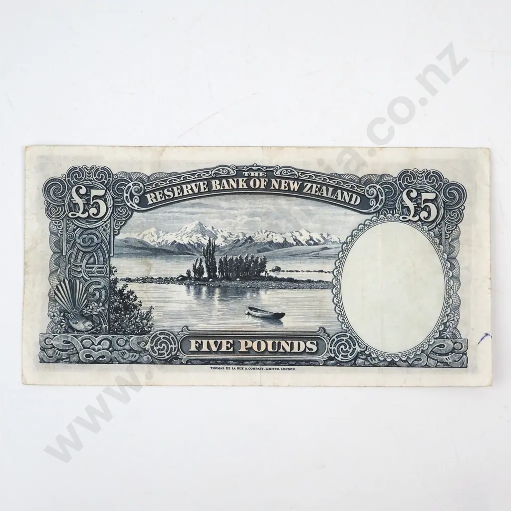 New Zealand Five Pound Hanna Banknote  Image 1++