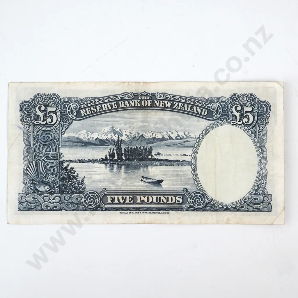 New Zealand Five Pound Hanna Banknote  Image 1++