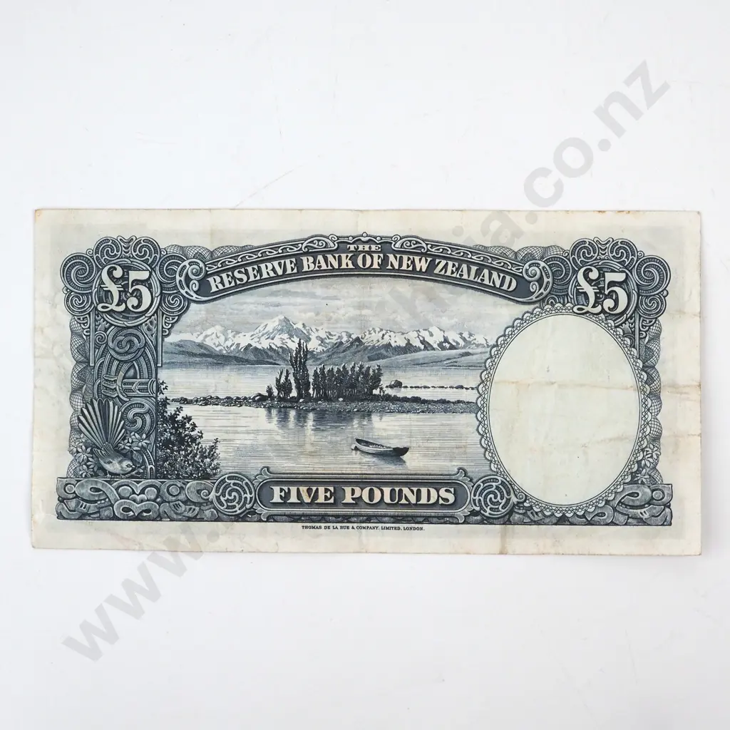 New Zealand Five Pound Hannah Banknote  Image 1++