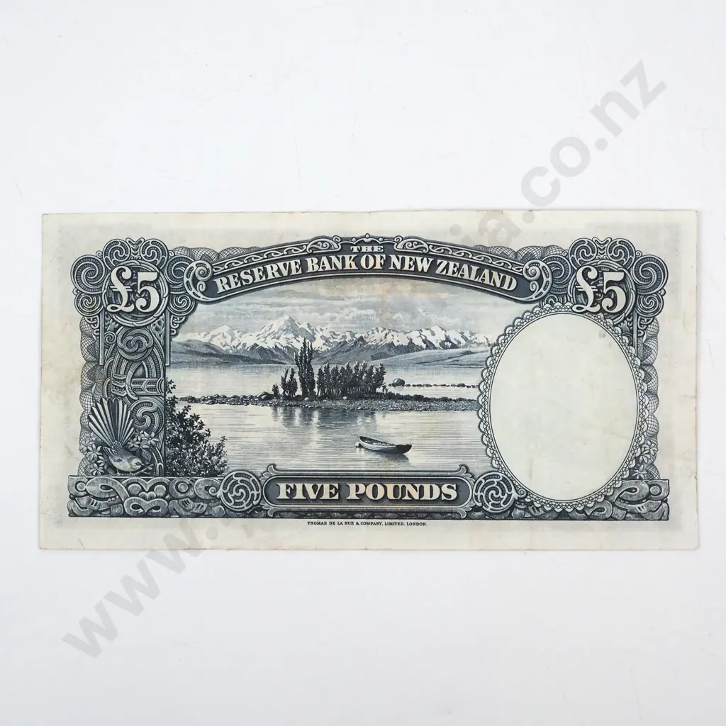 New Zealand Five Pound Hanna Banknote Image 1++