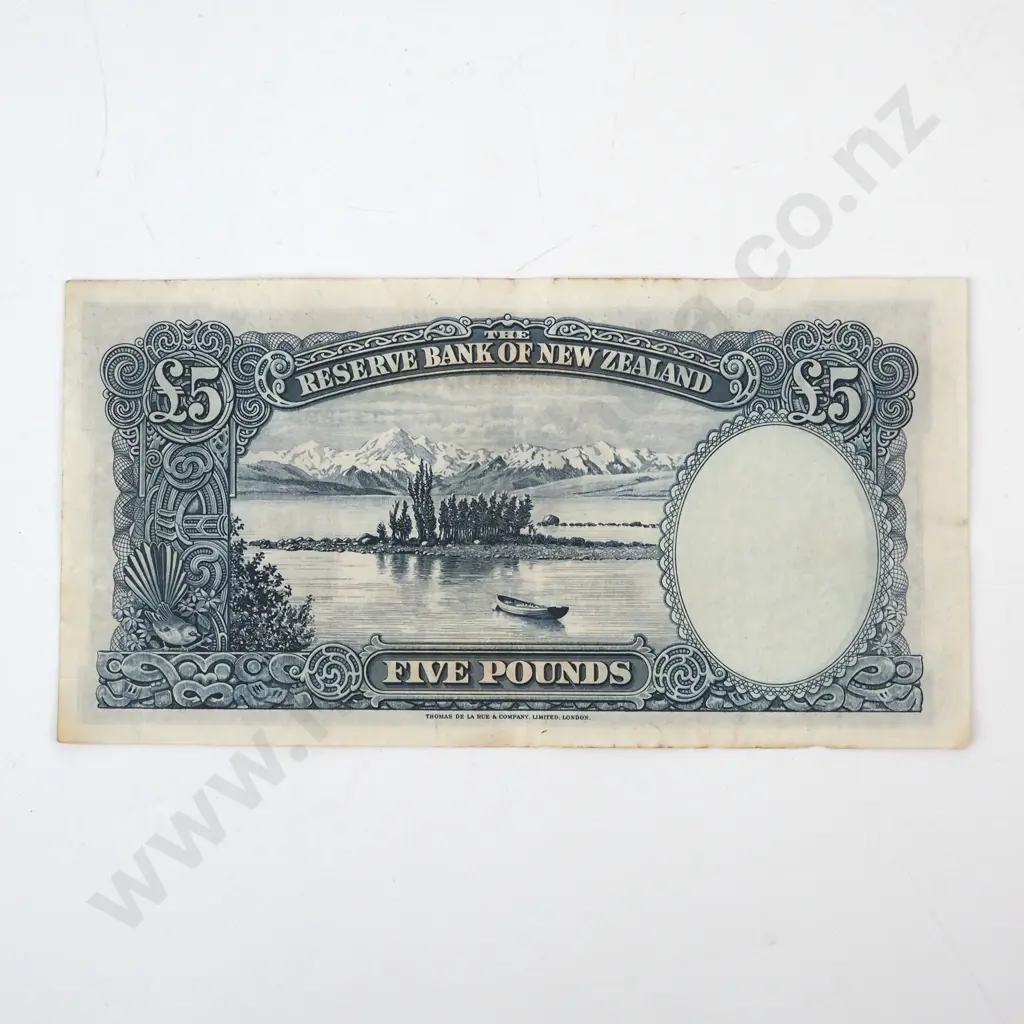 New Zealand Five Pound Hanna Banknote Image 1++