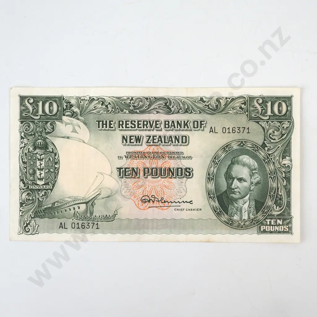 New Zealand Ten Pound Fleming Banknote  Image 1++