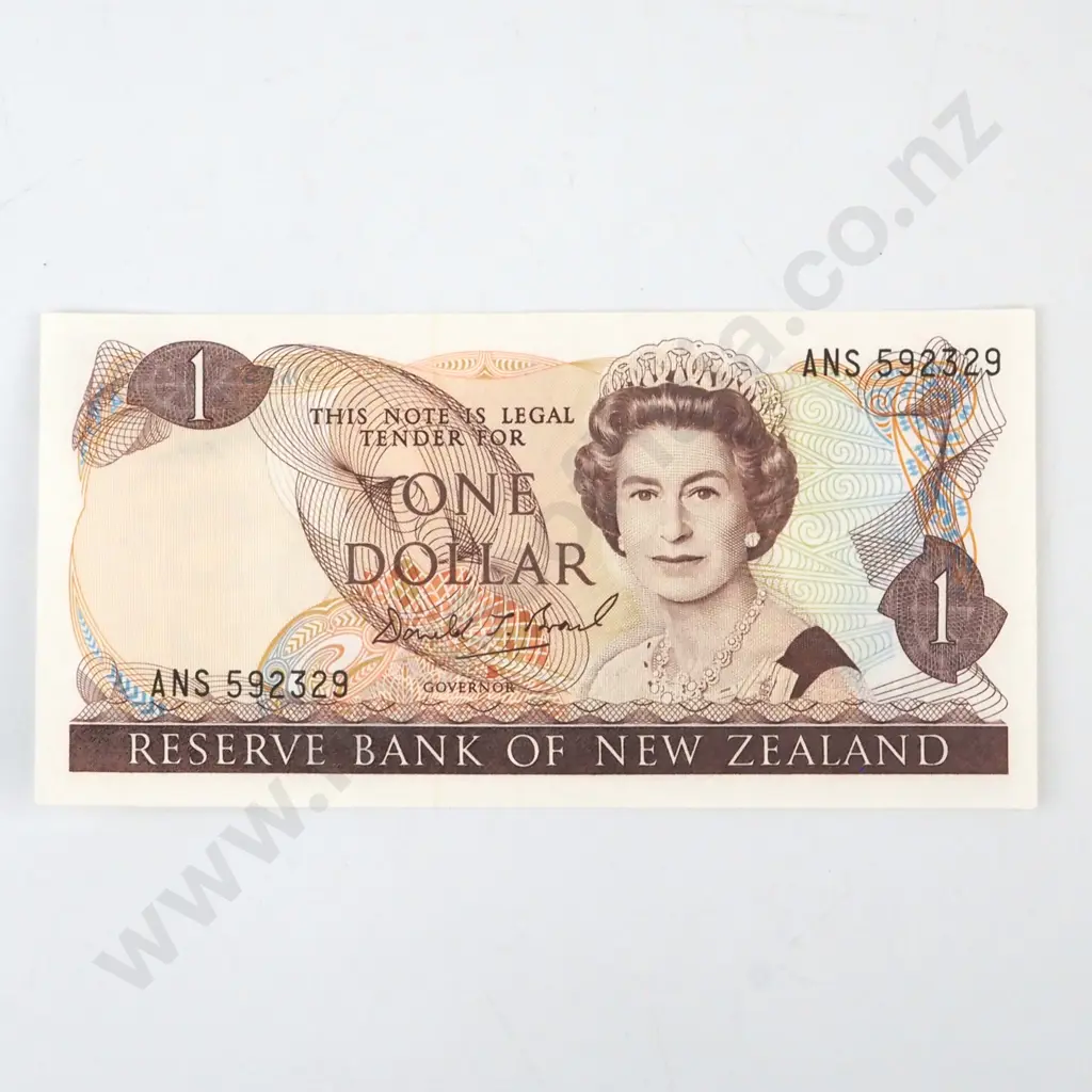 New Zealand One Dollar Brash Banknote - Last Prefix Image 1++
