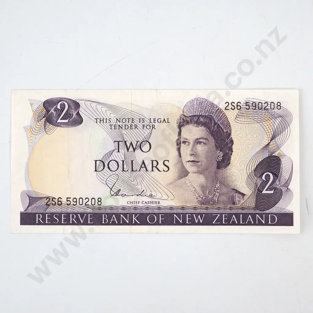 New Zealand Brash Two Dollar Hardie Banknote AUNC Image 1++