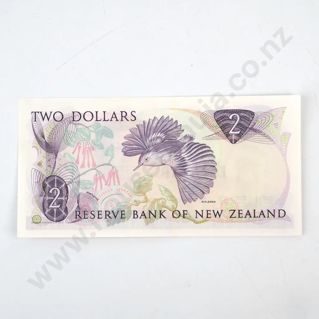 New Zealand Brash Two Dollar Hardie Banknote AUNC Image 1++