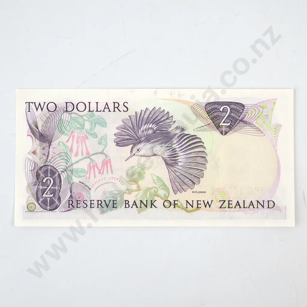 New Zealand Brash Two Dollar Brash Banknote AUNC Image 1++