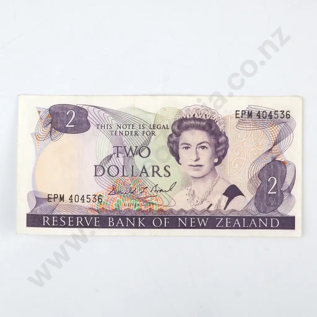 New Zealand Two Dollar Brash Banknote Second to Last Prefix EPM Image 1++