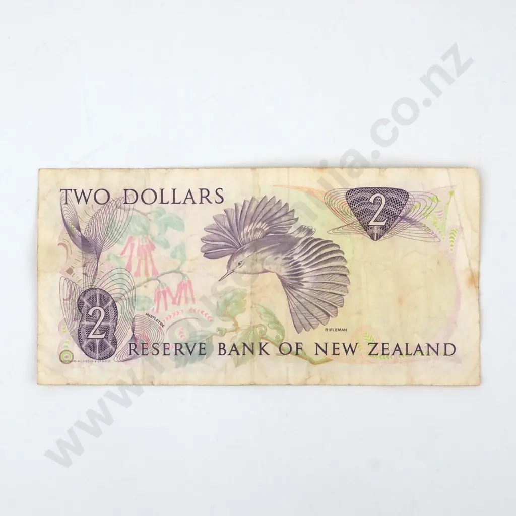 New Zealand Two Dollar Brash Banknote - Last Prefix  Image 1++