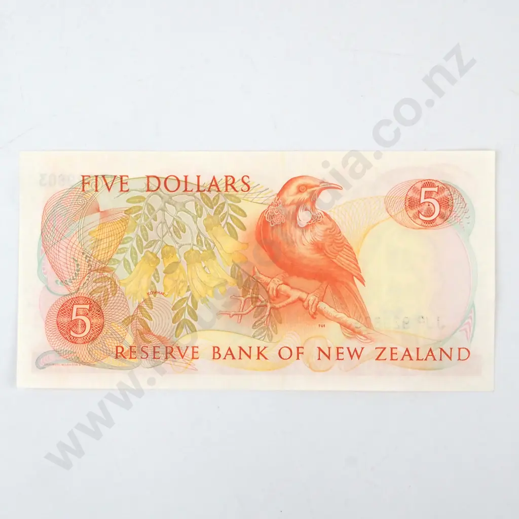 New Zealand Five Dollar Brash Banknotes UNC - Last Prefix  Image 1++