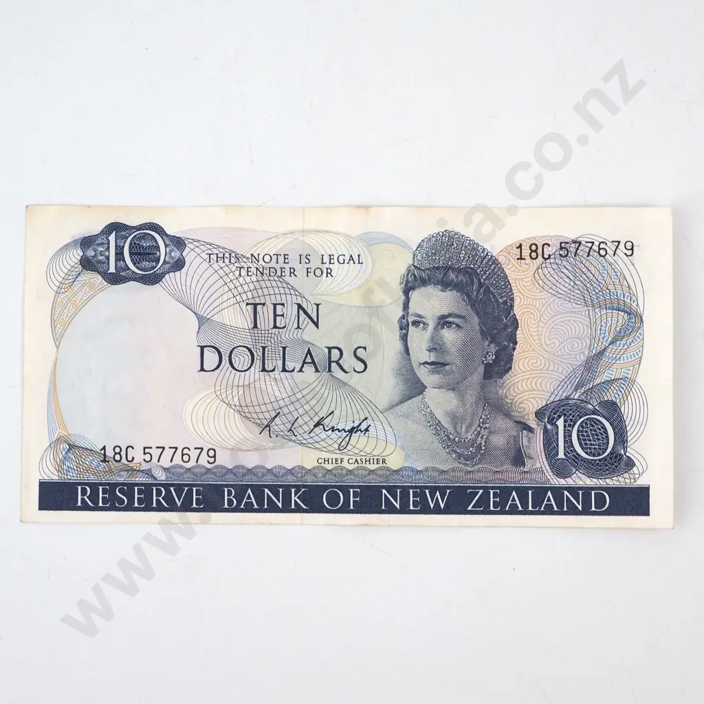 New Zealand Ten Dollar Knight Banknote  Image 1++