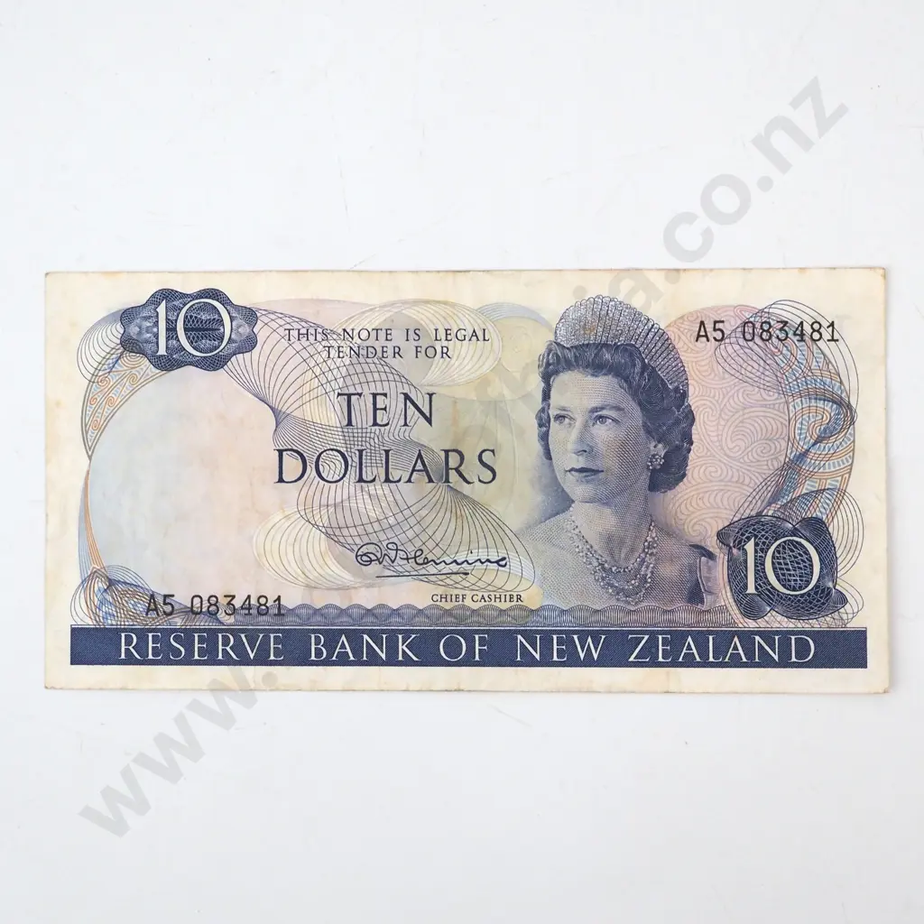 New Zealand Ten Dollar Fleming Banknote  Image 1++