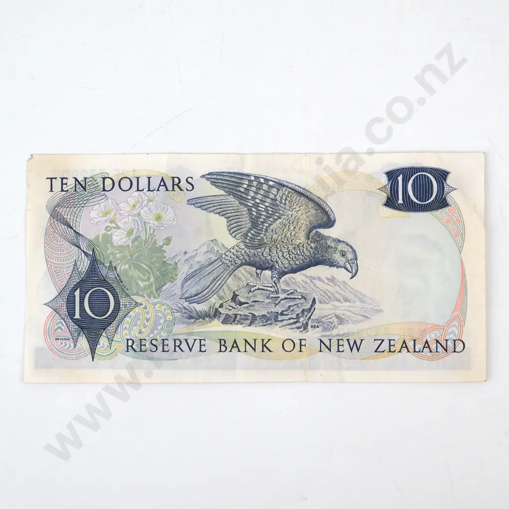 New Zealand Ten Dollar Wilks Banknote  Image 1++