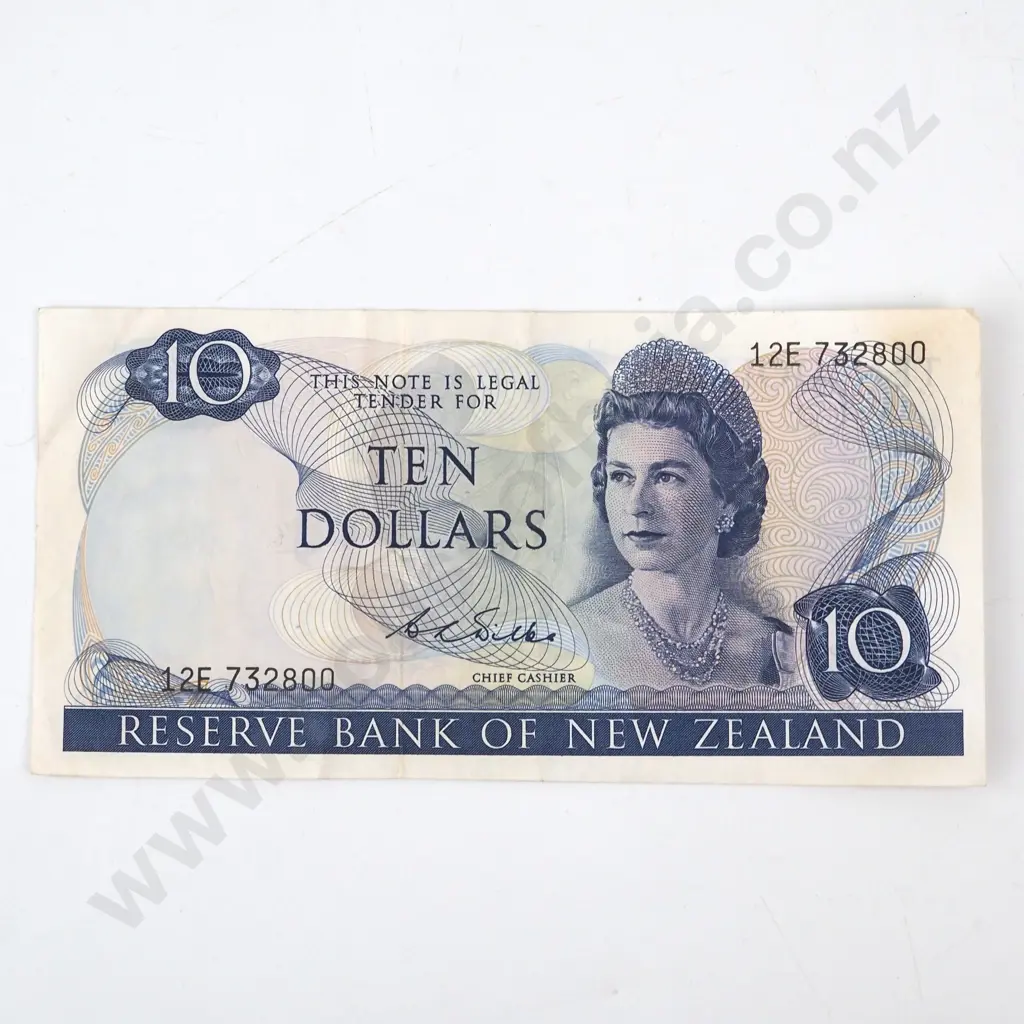 New Zealand Ten Dollar Wilks Banknote  Image 1++