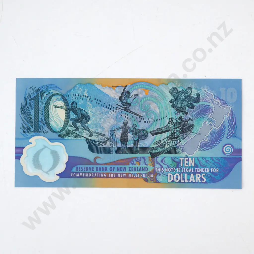 New Zealand Millennium Ten Dollar Banknote  Image 1++