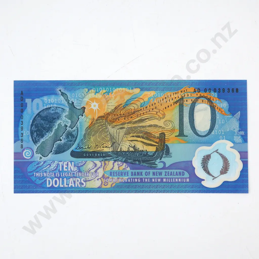 New Zealand Millennium Ten Dollar Banknote  Image 1++