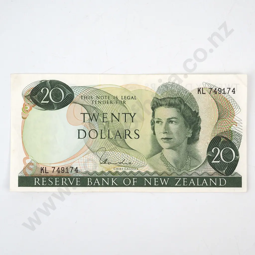 New Zealand Twenty Dollar Hardie Banknote AUNC  Image 1++