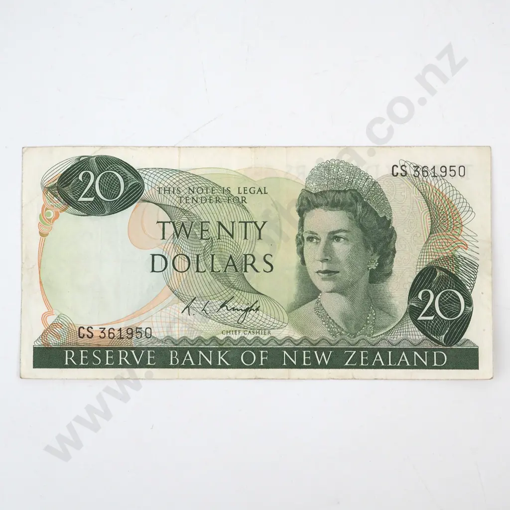 New Zealand Twenty Dollar Knight Banknote Image 1++