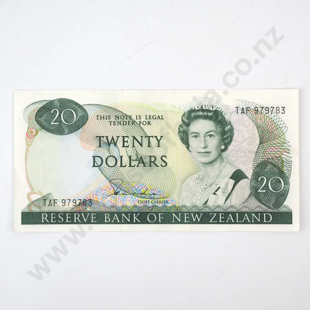 New Zealand Twenty Dollar Hardie Banknote AUNC  Image 1++