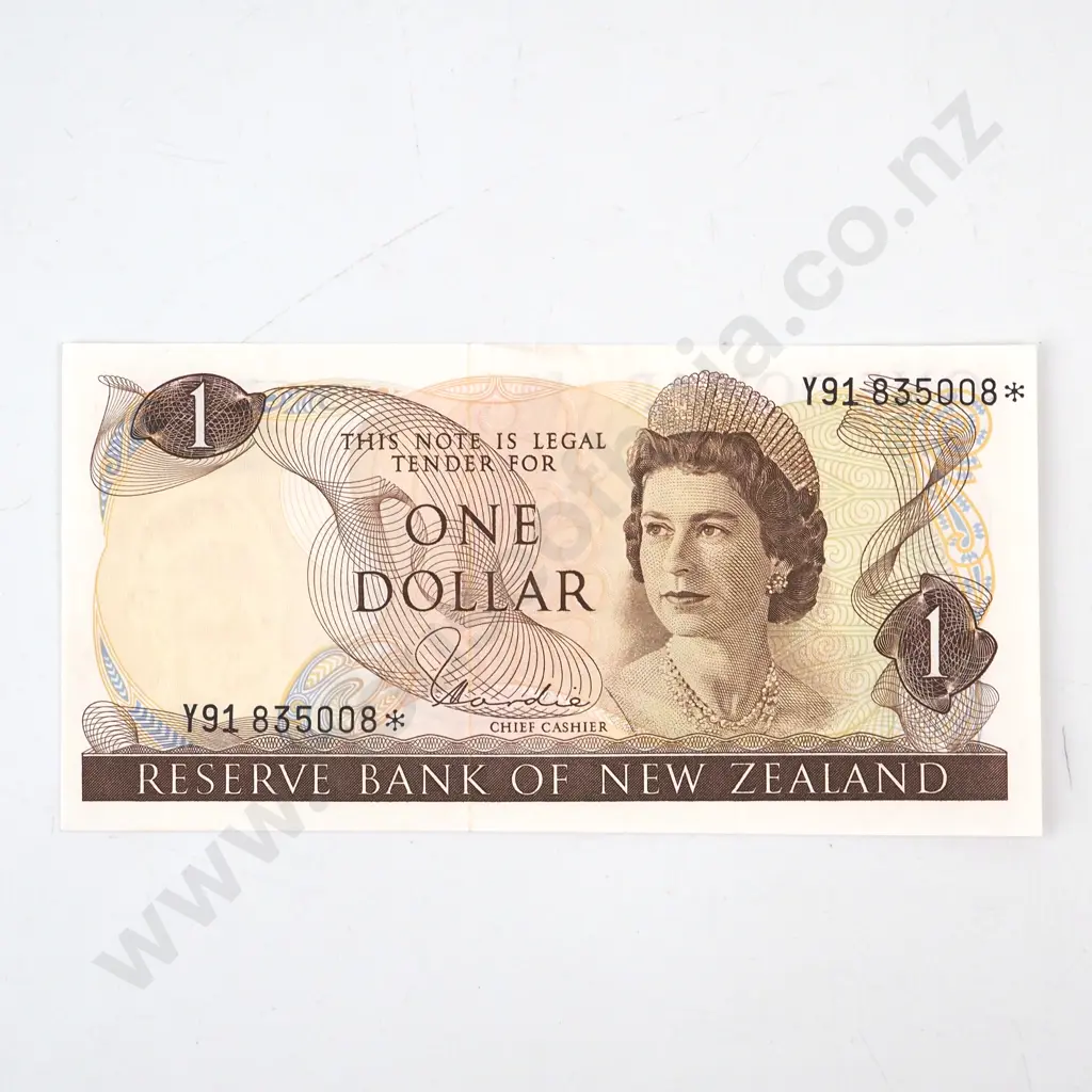 New Zealand UNC Knight One Dollar Star Banknote Image 1++
