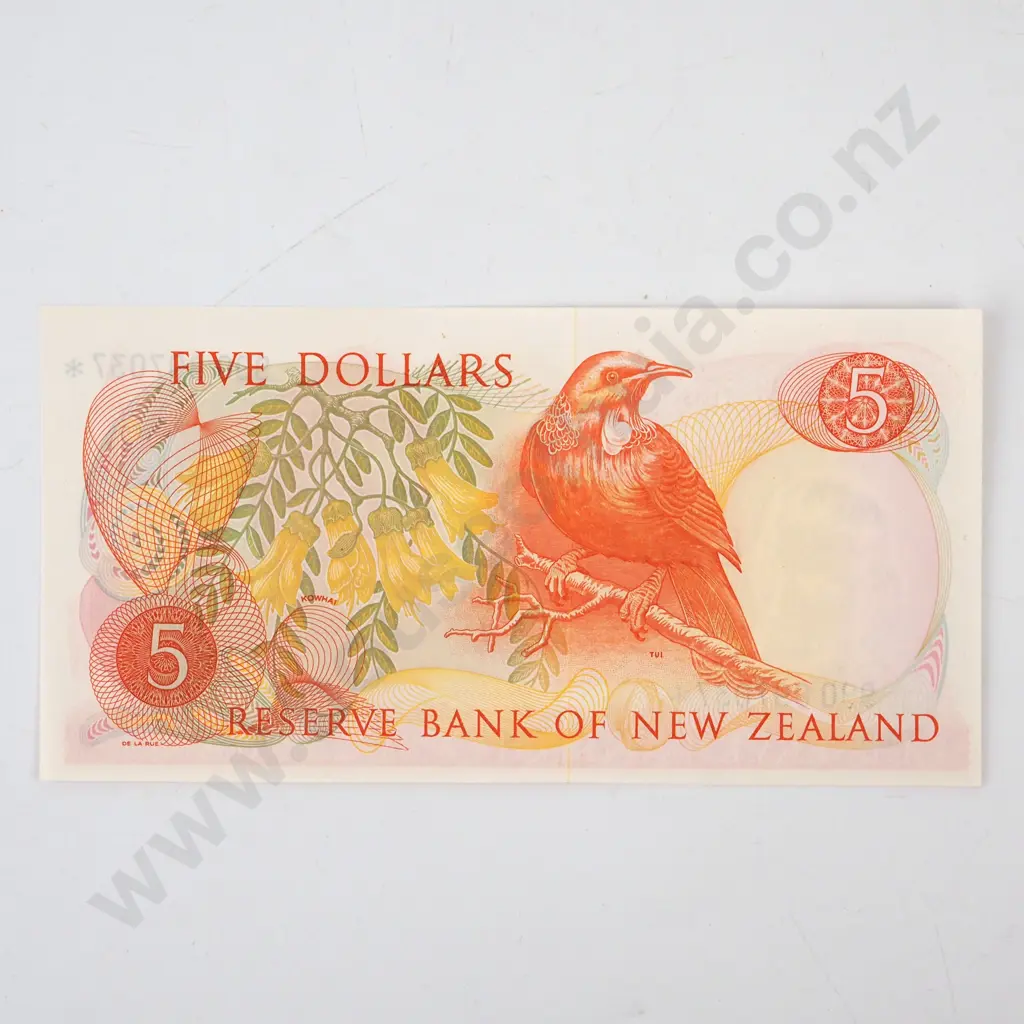 New Zealand Five Dollar Knight Star Banknote UNC  Image 1++