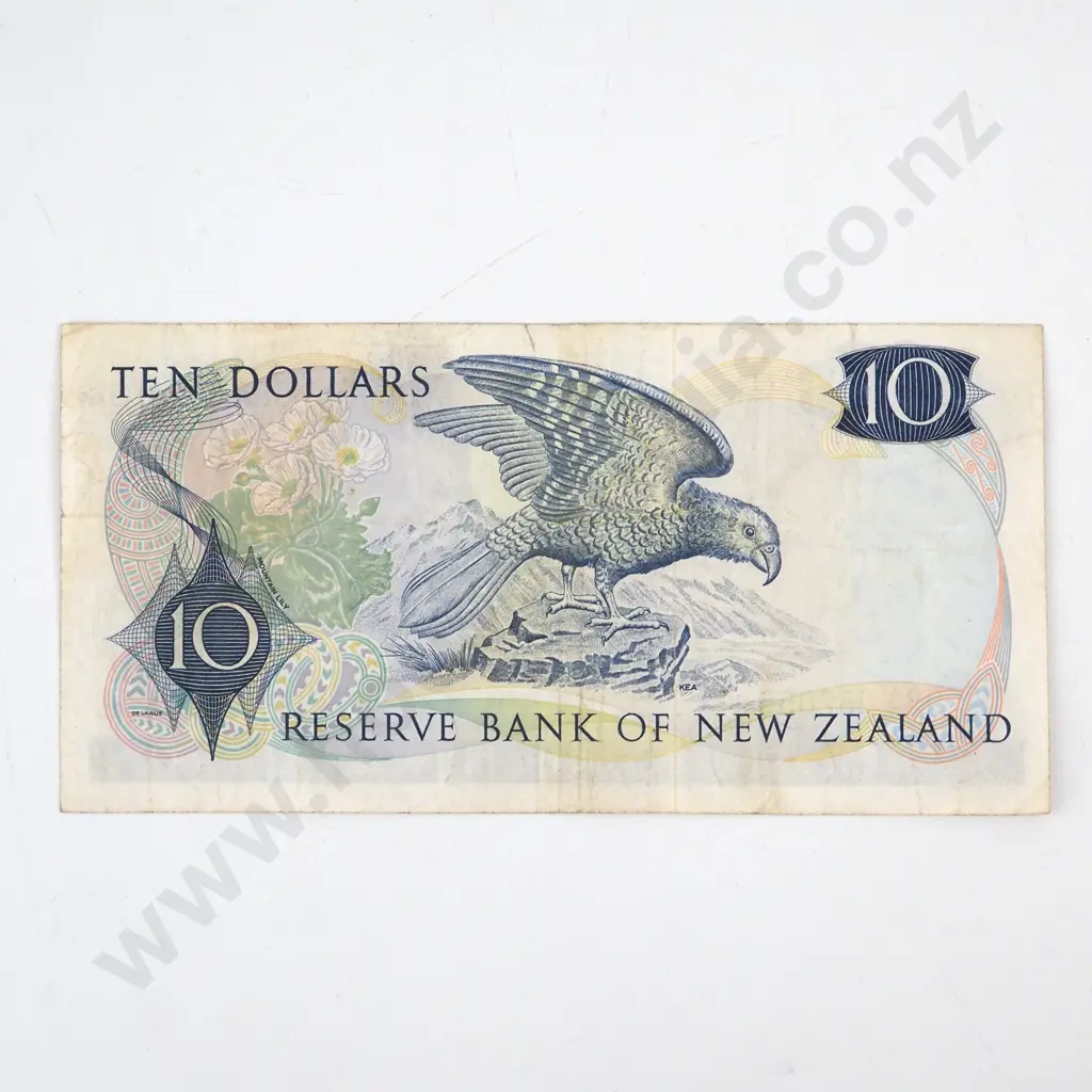New Zealand Ten Dollar Wilks Star Banknote  Image 1++