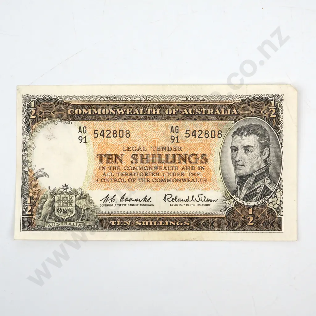 Australia Ten Shilling Wilson Banknote  Image 1++