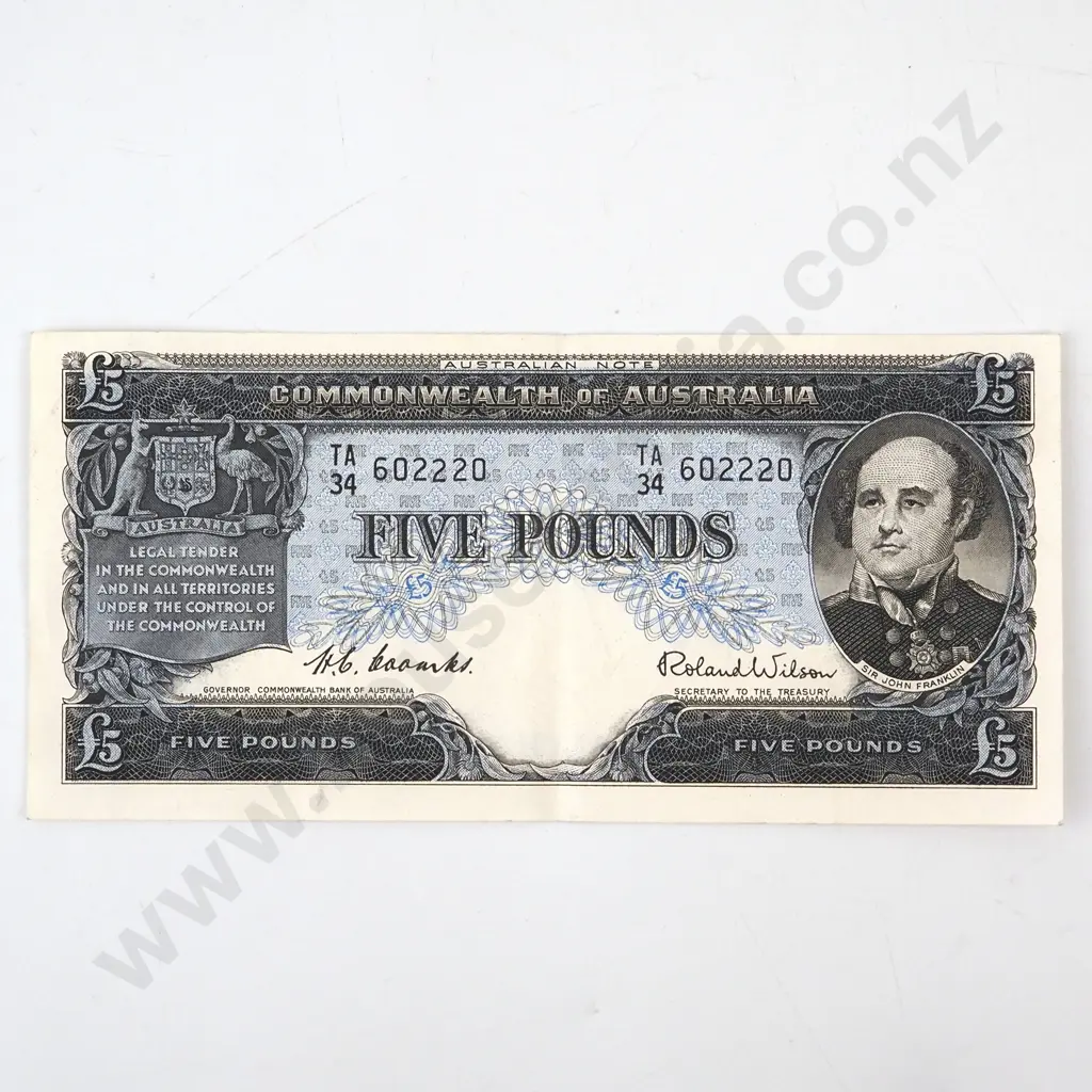 Australia Five Pound Banknote - AUNC  Image 1++