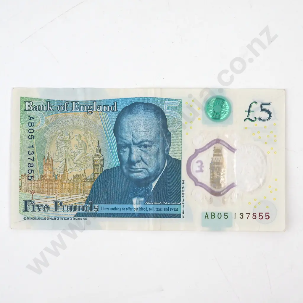 United Kingdom Five Pound Banknote  Image 1++