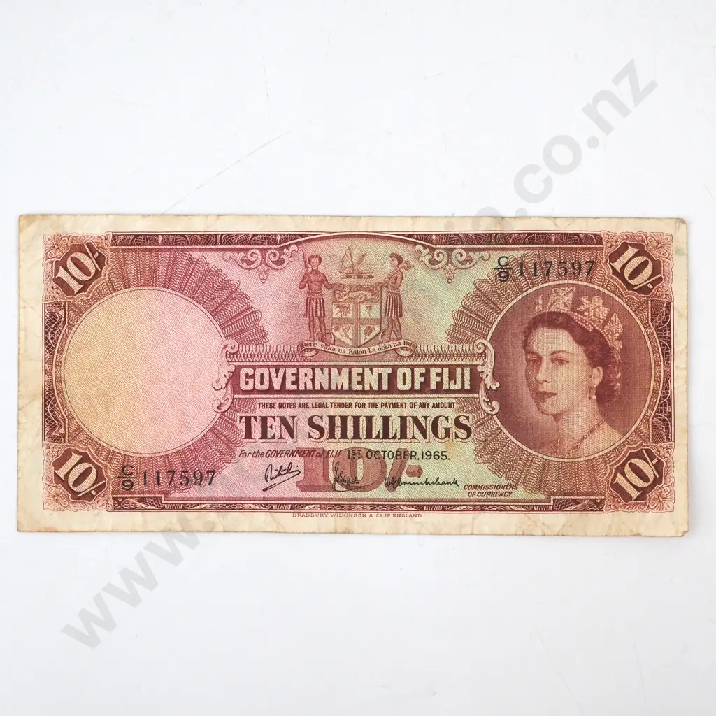 Fiji Ten Shilling Banknote  Image 1++