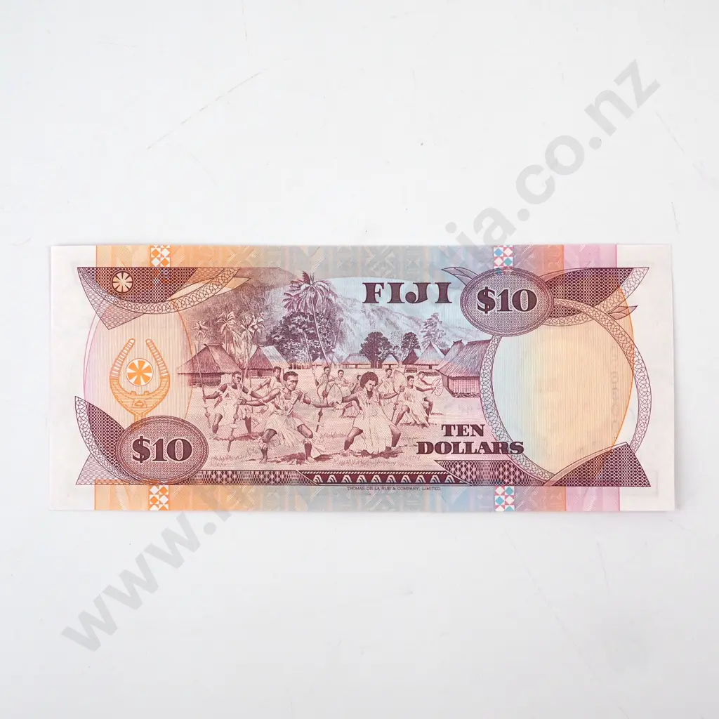 Fiji Ten Dollar Banknote AUNC  Image 1++