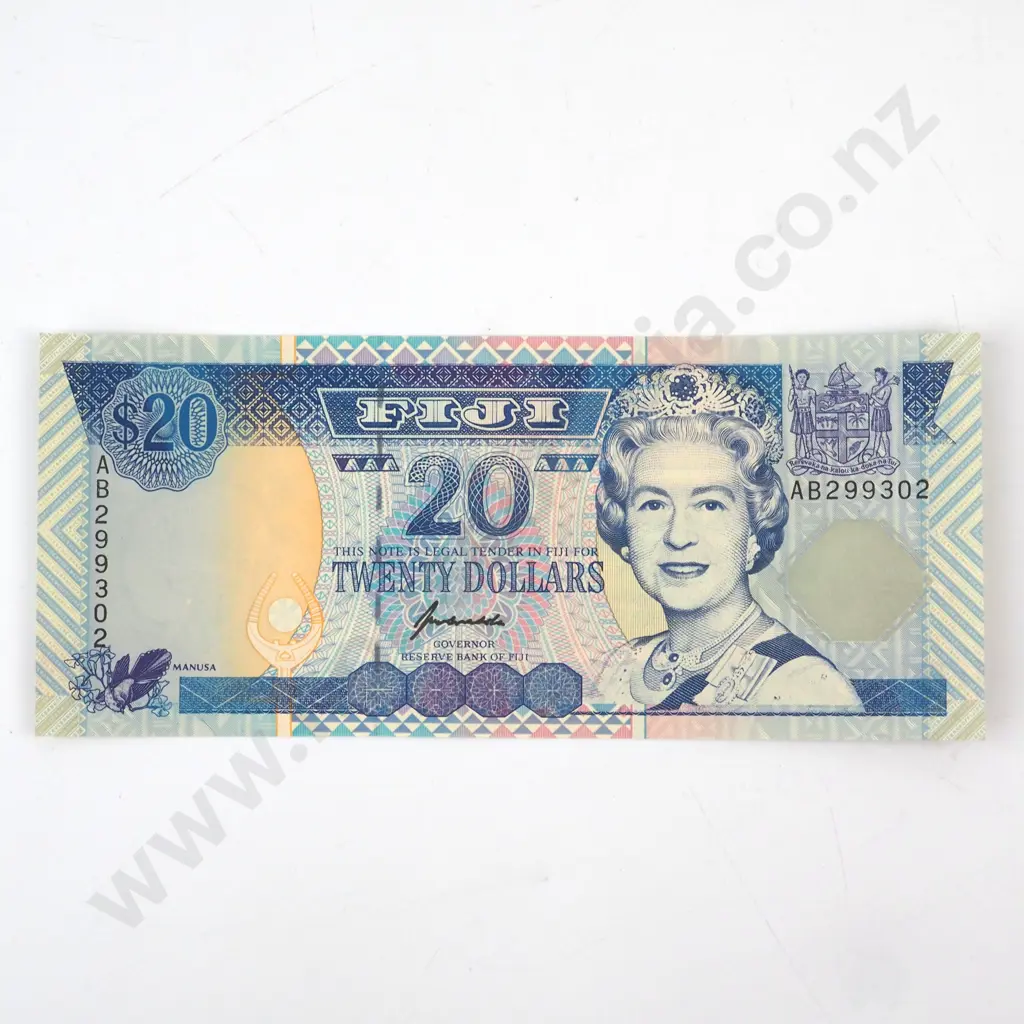 Fiji Twenty Dollar Banknote AUNC  Image 1++