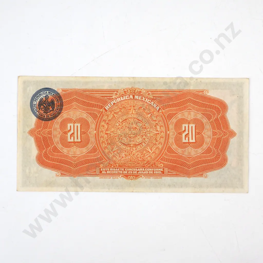 Republic of Mexico 20 Pesos Banknote - AUNC  Image 1++