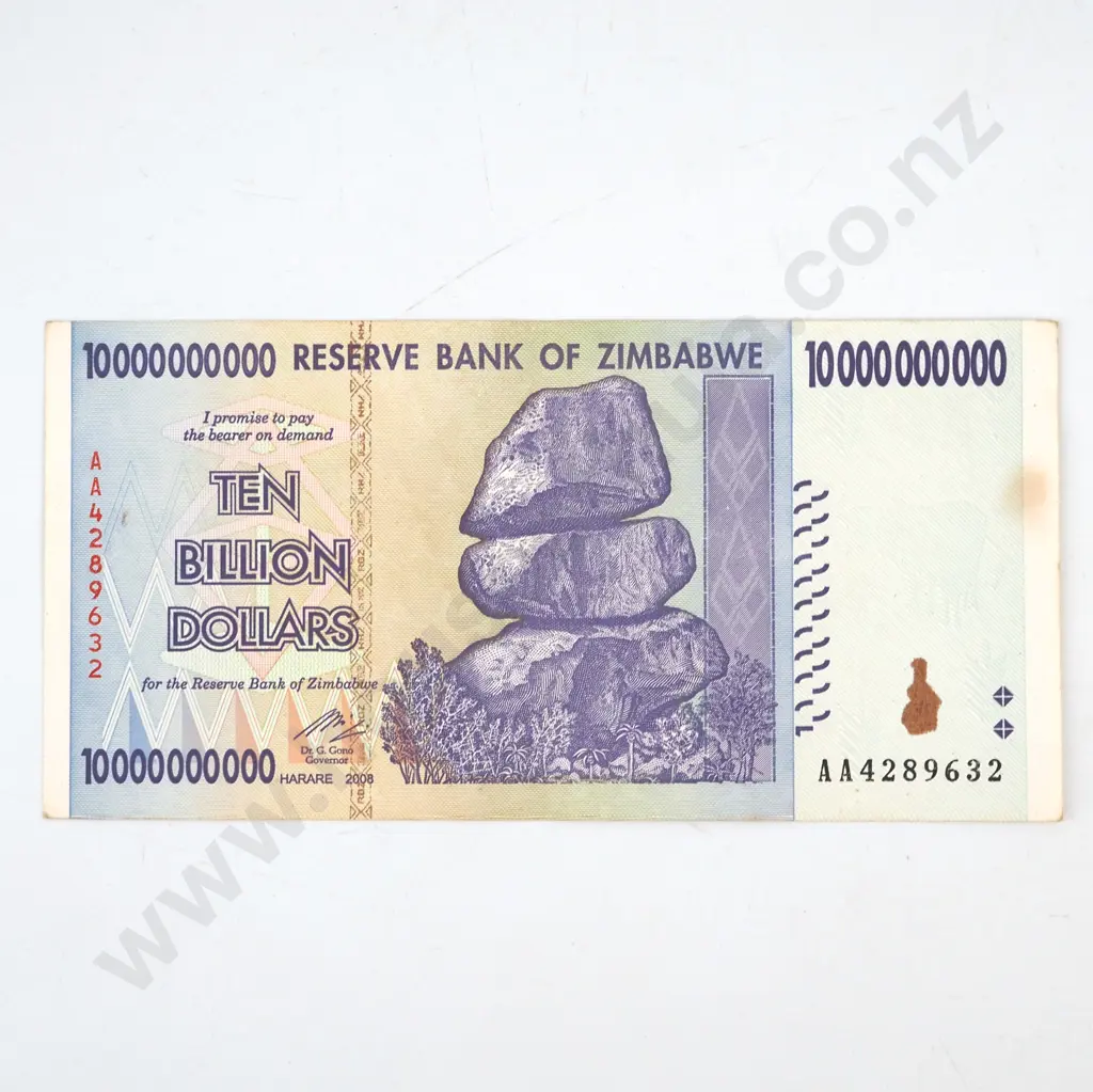 Zimbabwe Ten Billion Dollar Banknote  Image 1++