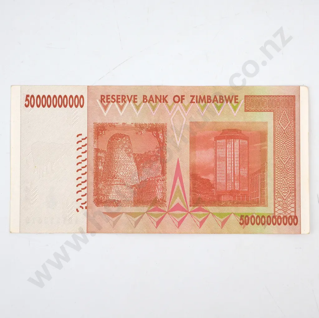 Zimbabwe Fifty Billion Dollar Banknote  Image 1++