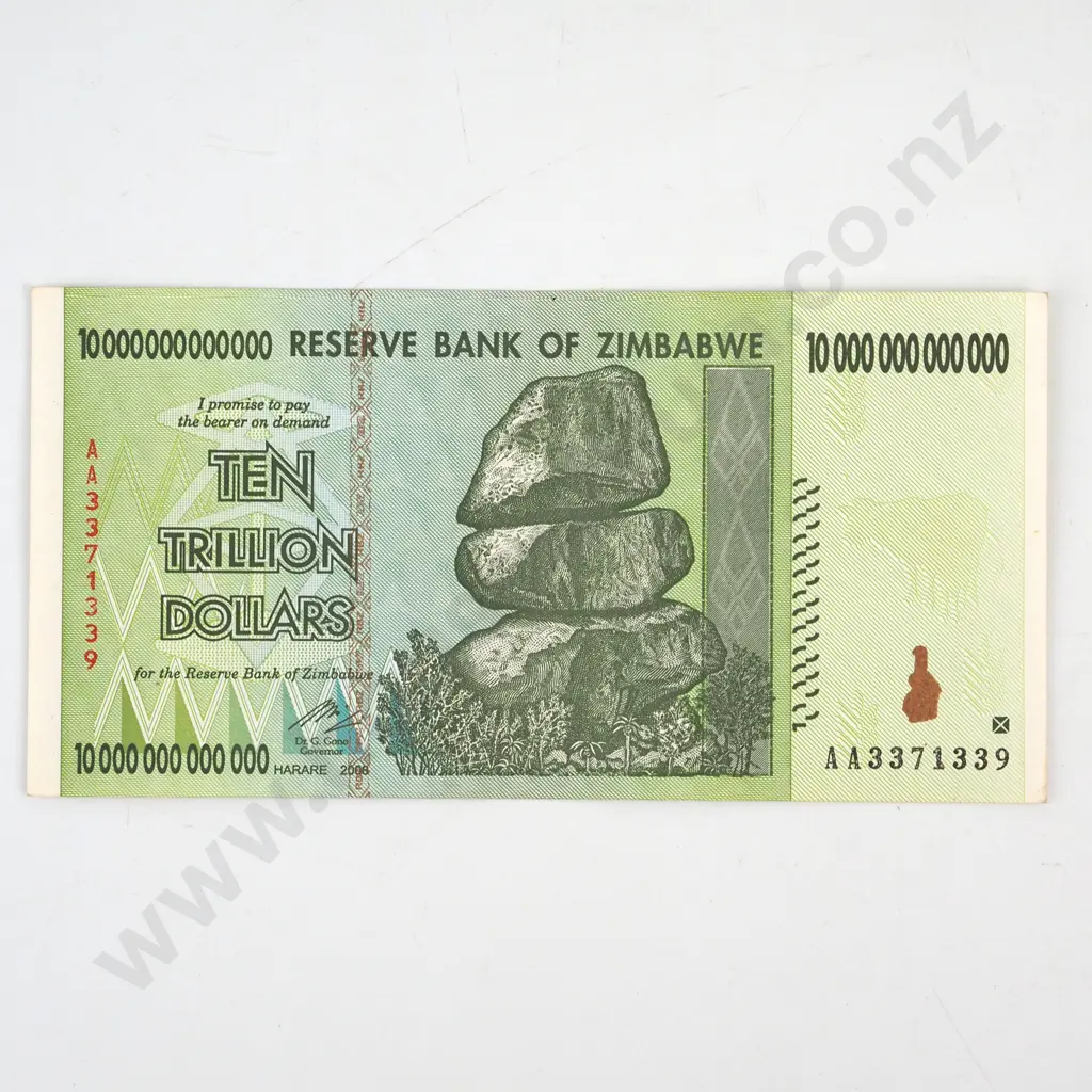 Zimbabwe Ten Trillion Dollar Banknote  Image 1++